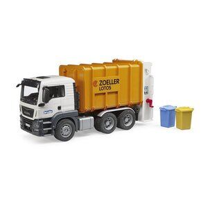 Bruder Man TGS Rear Loading Garbage Truck Orange